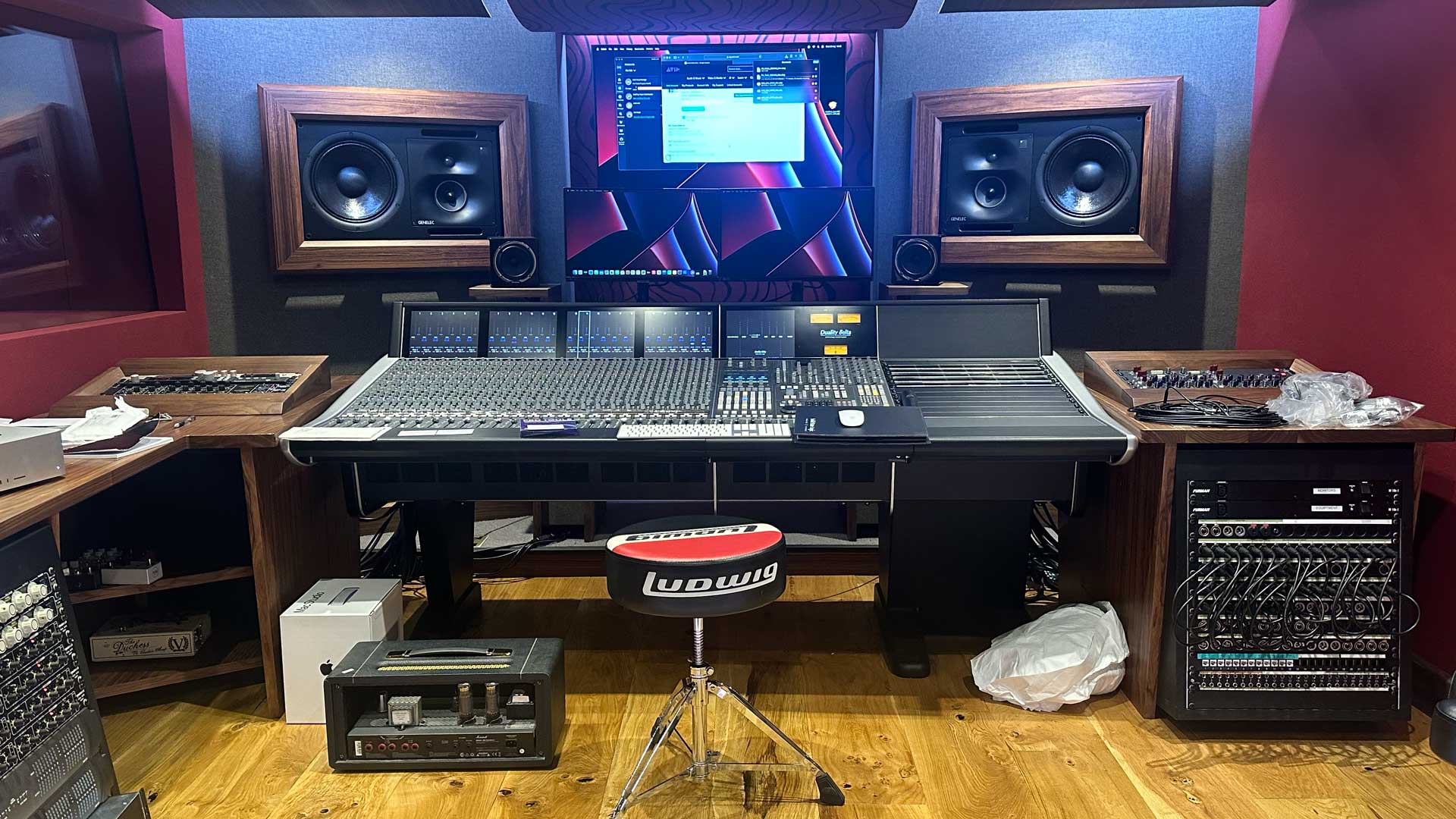 Recording studio installation completed with SSL Duality mixing console